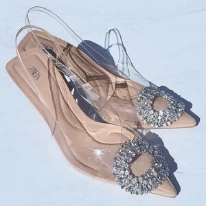 Embellished Slingback Heels